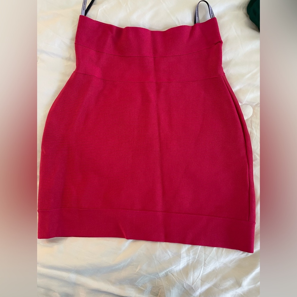 Herve Leger Raspberry Mini Skirt - Picture 8 of 8